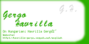 gergo havrilla business card
